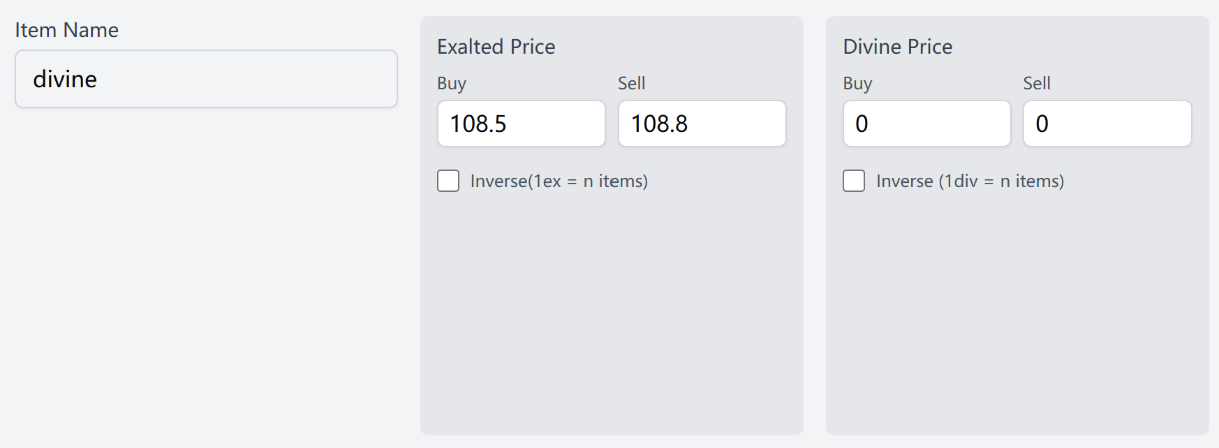 Step 2: Enter buy and sell prices into the calculator.